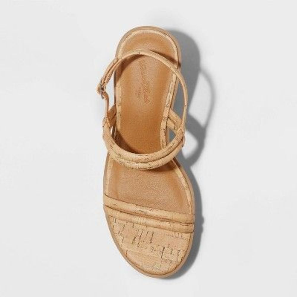 Universal Thread Cork Platform Block Heel Sandals - Tan - Picture 2 of 3